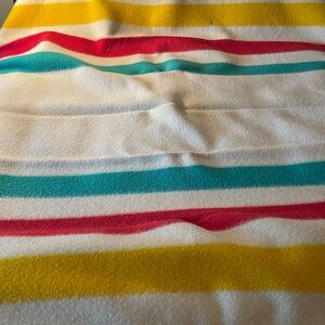 Striped Multicolor 100% wool blanket